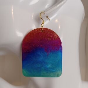 Multicolor Resin Earrings